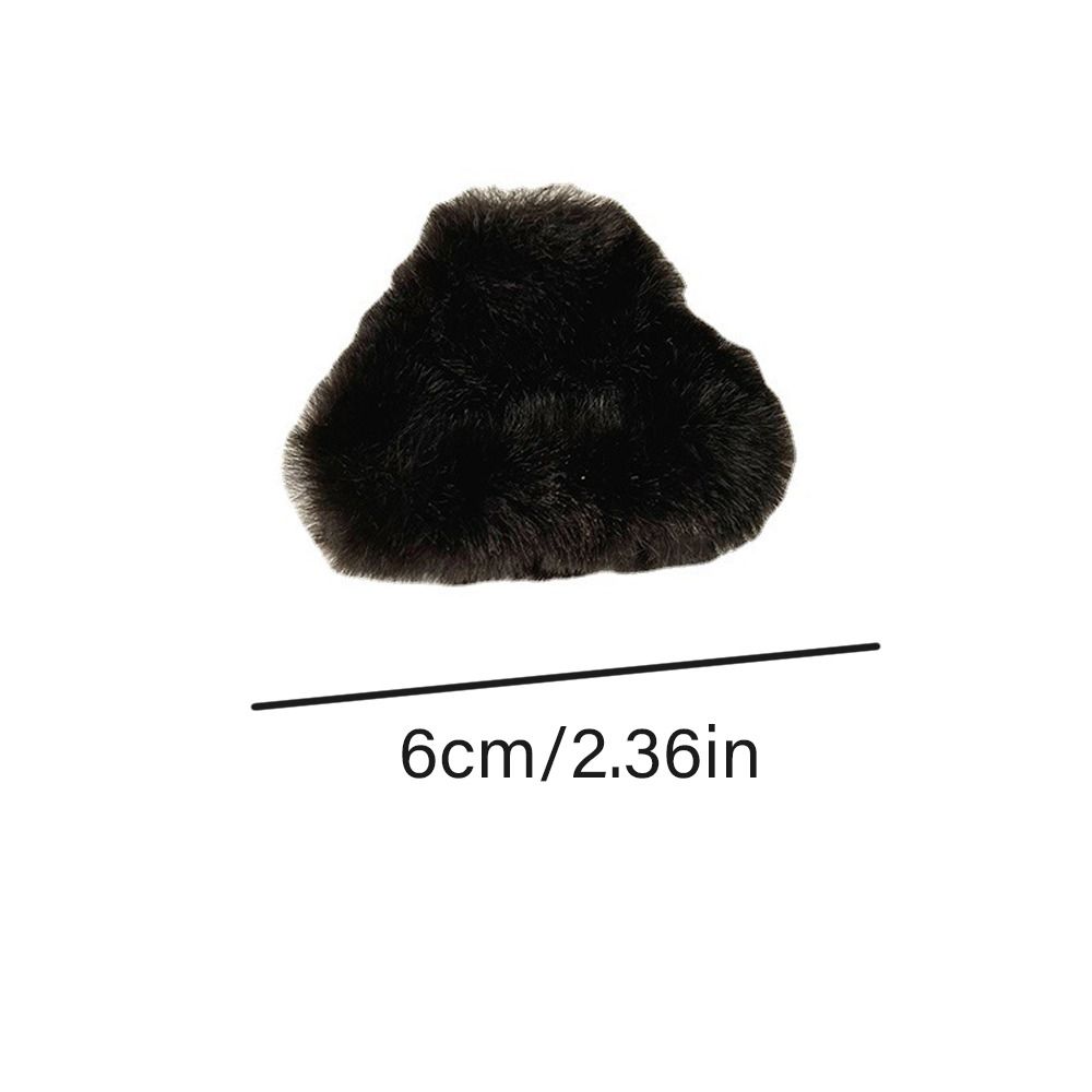 Hollow Plush Cat Ear Hair Clip Lambhair Mini Cat Ear Hairgrip Sweet Small Bear Ear Hair Claw Daily