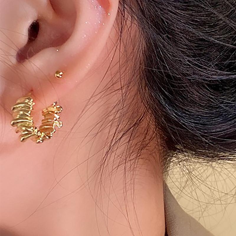 foxanry Необычные складные серьги для женщин, модные винтажные минималистичные обручальные ювелирные аксессуары, подарки, предотвращают аллергию