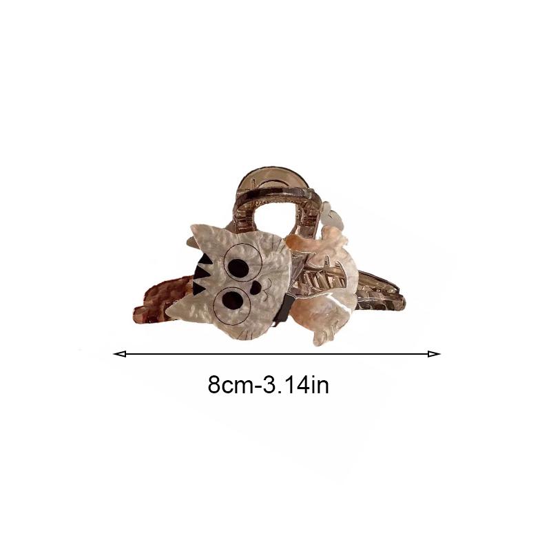Cute Kitty Claw Clip for Women, 2025 New Model, High-End Shark Clip Hair Clip Back of Head Hair Accessory.