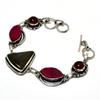 Labradorite Garnet Gemstone 925 Silver Plated Jewelry Bracelet 6-8"