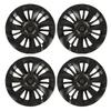 4Pcs 19in Wheel Hub Cap Low Wind Resistance Protective Replacement for Tesla Model Y 2021‑2023 Matte Black