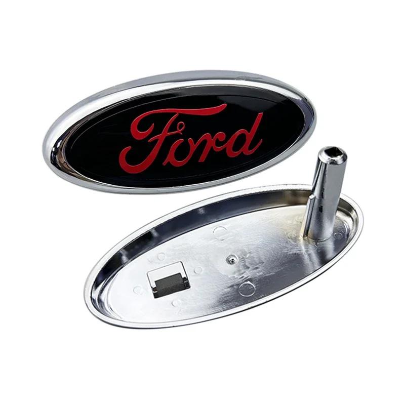 Автомобильная наклейка Ford 14,5x6,5 см ABS Передний значок-эмблема для Ford Focus 2 3 Mondeo Fiesta Ranger Mustang Kuga Explorer Transit Aut