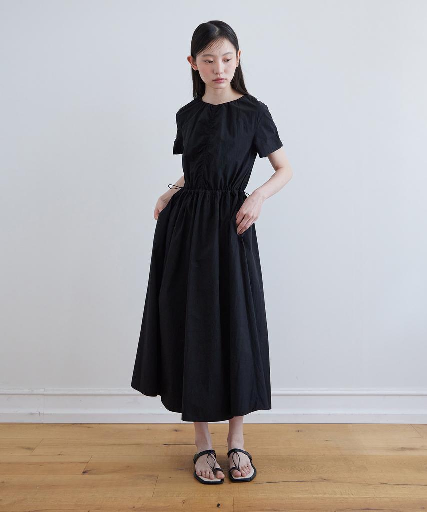 Step Around Half Sleeve String One-Piece_Black