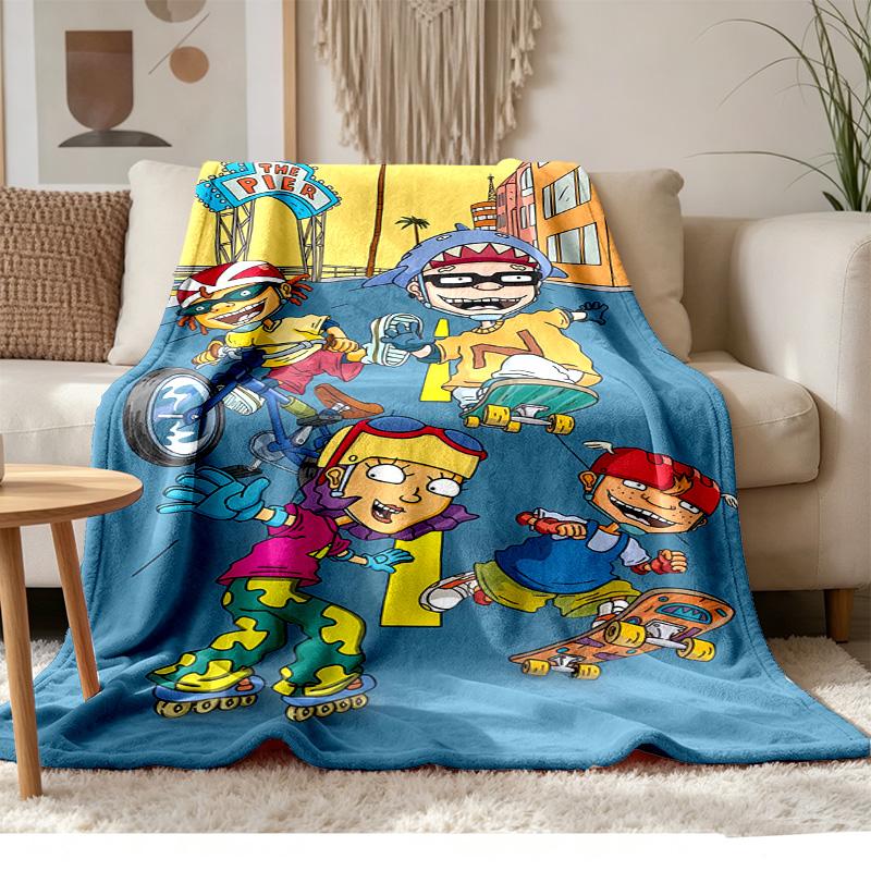 Rugrats Soft and comfortable flannel Suitable for sofas living rooms outdoor camping travel and also makes a great anniversary gift