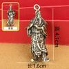 Creative Brass Keychain Pure Copper Handmade Guan Gong Guan Yu Guan Erye Small Pendant Pendant Car Key Chain Jewelry