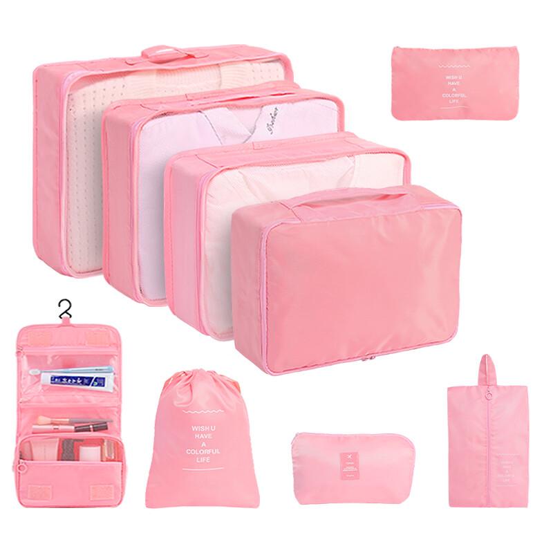 Комплект из 7 водонепроницаемых твиловых дорожных сумок для хранения - Высококачественные органайзеры для багажа для деловых поездок
