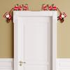 2pcs Christmas Door Corner Decoration Santa Claus Reindeer Wood Ornament Xmas Door Frame Decor for Wall Bedroom House Cabinet