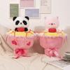 Creative Panda Capybara Hand Bouquet Doll Plush Toy Bouquet Throw Pillow Girl Doll Valentine's Day Gift
