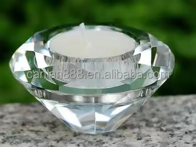 Crystal Tealight Holders | Handmade Diamond Votive for Home Decor