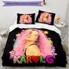 3pcs Duvet Cover Set (1*Duvet Cover + 2*Pillowcase, Without Core), Karol G Print Soft All‑Season Bedding Set, Home Bedroom Decor Gift