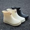 Женские высококачественные резиновые ботильоны, водонепроницаемые, дышащие, для лета и осени, с круглым носком из ПВХ
