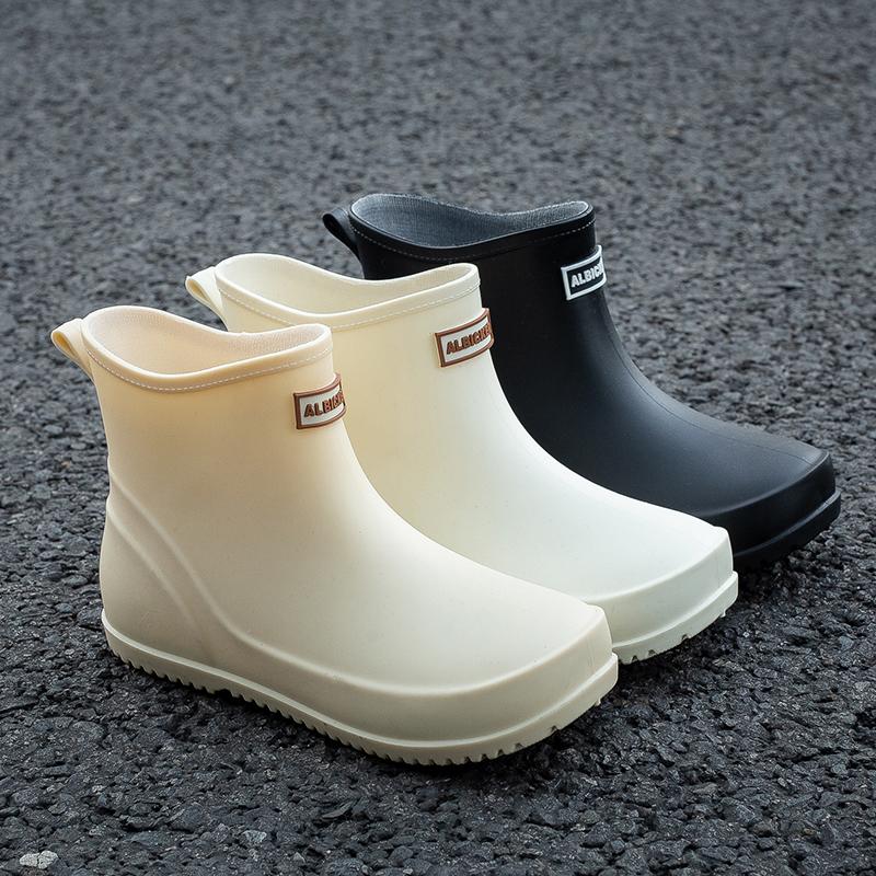 Женские высококачественные резиновые ботильоны, водонепроницаемые, дышащие, для лета и осени, с круглым носком из ПВХ