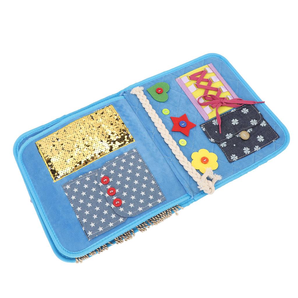 Sensory Blanket Polyester Beech Wood Improve Hand Skills Activities Pad Blanket for Senior Elderly