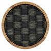 Подставка под кружку Tatamino Premium Round Tatami Ichimatsu, изготовленная из смолы, в японском стиле, с узором, черная, Япония, татами, деревянная, с узором.