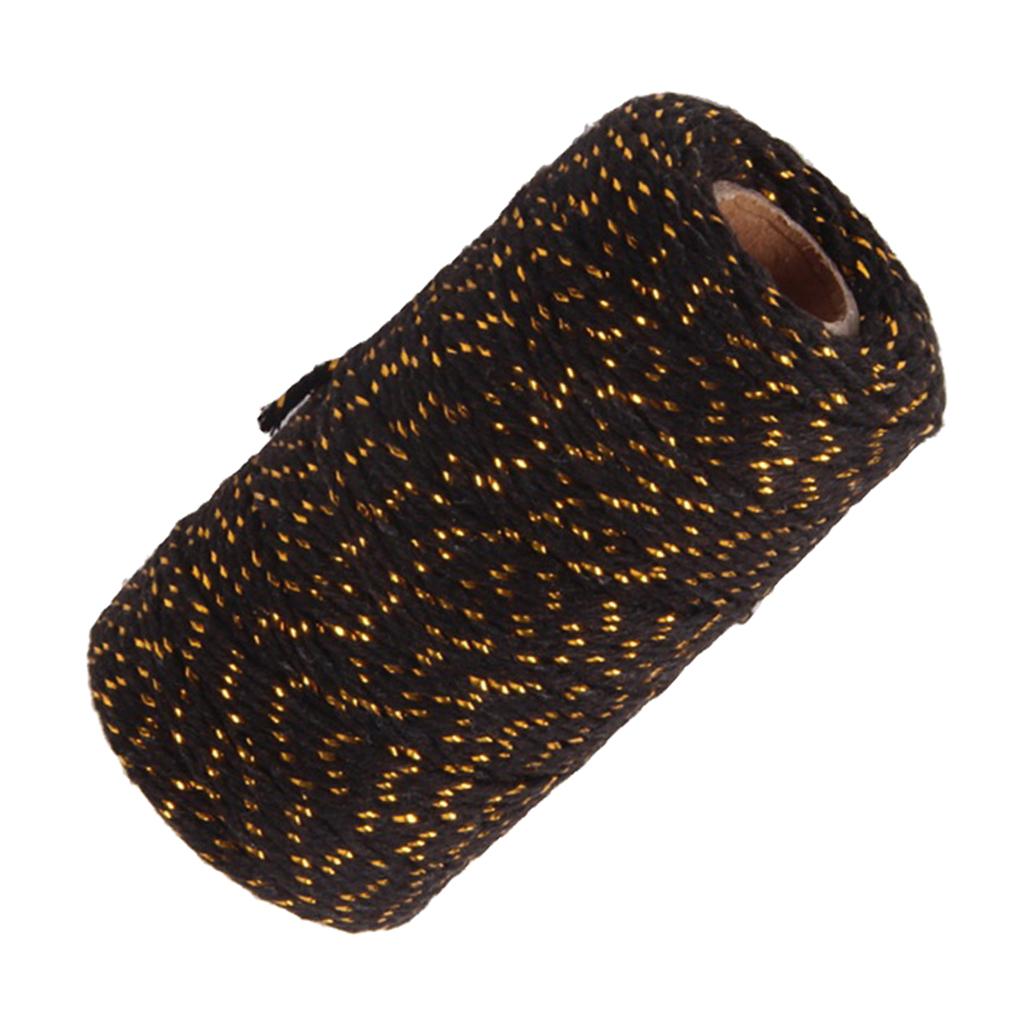 Хлопковая нить для рукоделия, двухцветная джутовая веревка, рождественская лента, прочный шнур для школы и садоводства