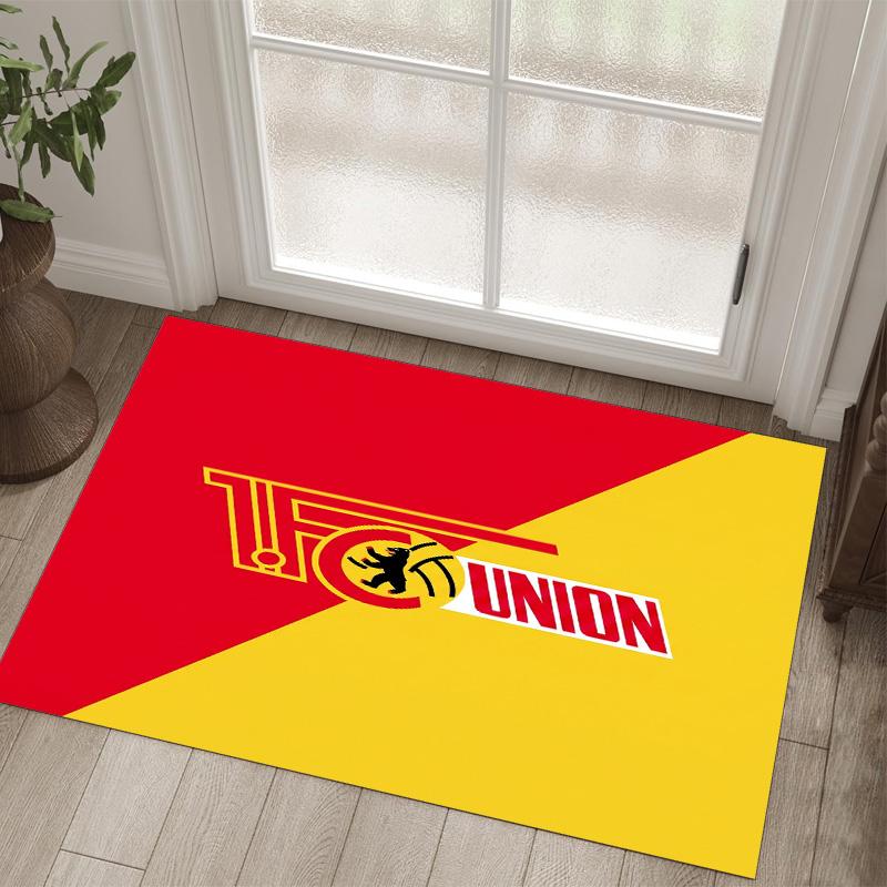 Union Berlin FC Design Crystal Velvet Carpet Cozy Non?Slip Printed Rug For Bedroom Living Room Entrance