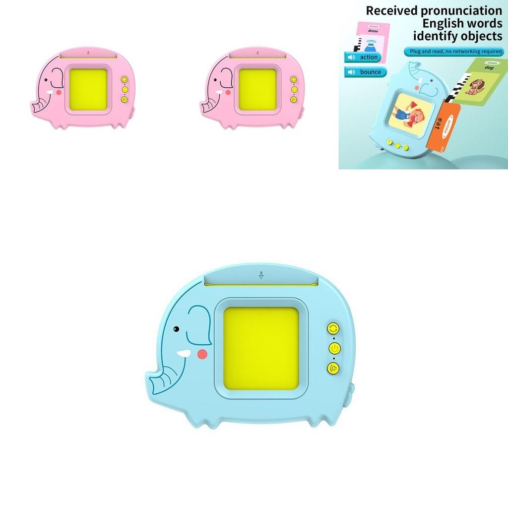 Interactive Educational Elephant Storytelling Machine With 112 Multilingual Flashcards And Rechargeable Battery For Early Childhood Learning
