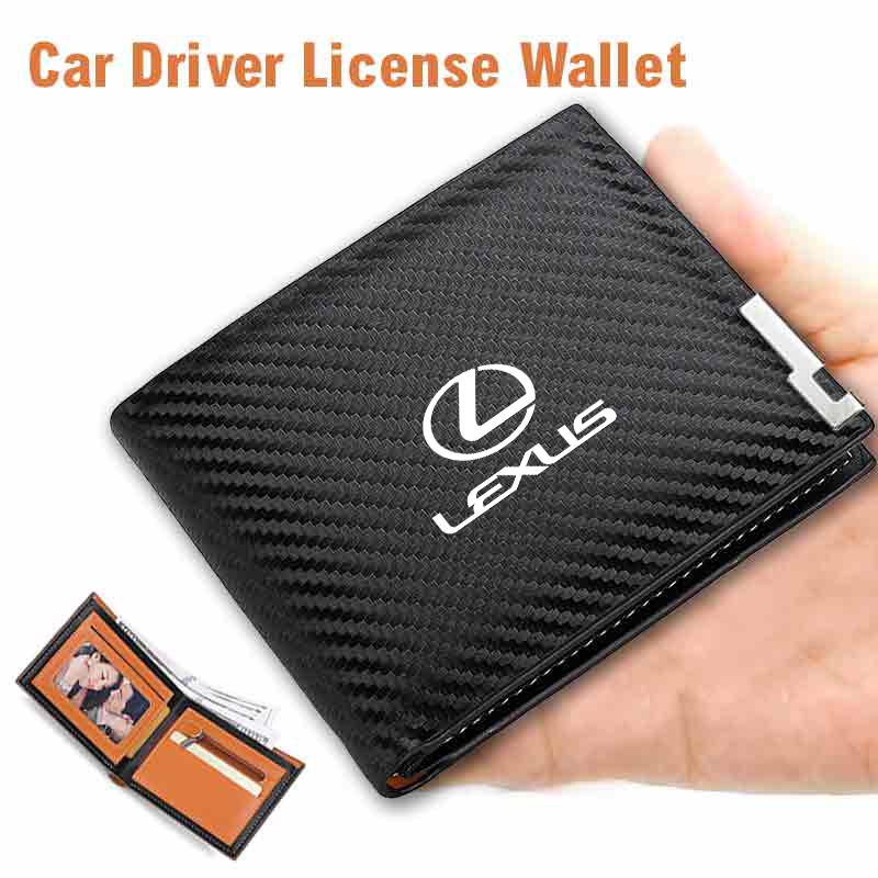 Car Driver's License Pouch Men's Wallet Card Case Holder Accessories For Lexus CT200h ES250 ES300h IS250 IS200 GS300 GS460 GX470 CJ0
