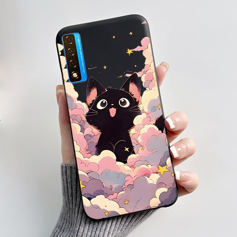 Чехол для TCL 20 20S 20 Pro 5G 20L Plus 20L+ Чехол Роскошный Дракон Милый Крутой Мальчики Девочки Черный Мягкий Силиконовый Чехол для Телефона Задняя Крышка