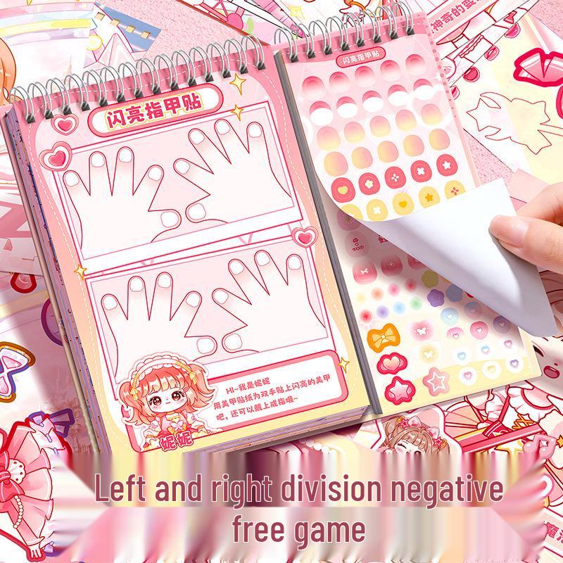 Kaba Bear Princess Dress-Up & Nail Art DIY Sticker Book for Kids