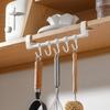 Plastic Towel Bar Hanging Holder Snap-On Cabinet Door Hanger Cabinet Towel Rag Rack  for Kitchen