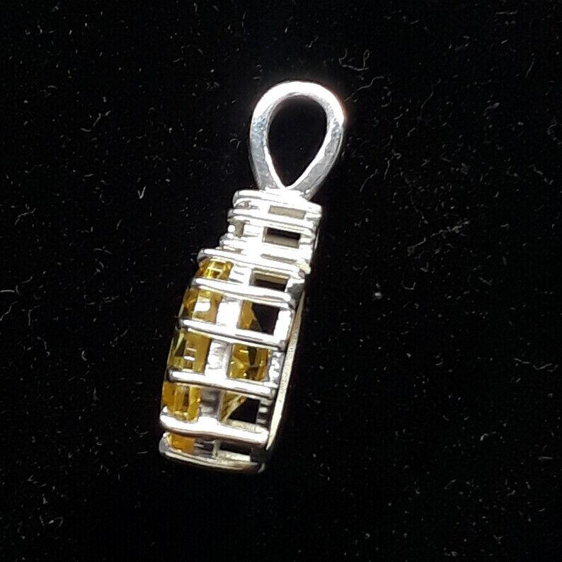 Кулон с желтым сапфиром/кулон с камнем ручной работы для мужчин и женщин/юбилей