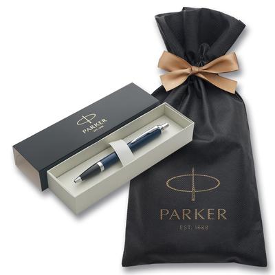 Шариковая ручка PARKER IM Royal Blue CT, средний кончик, упаковочный пакет с логотипом бренда, подарочная коробка, официальный подлинный импортный продукт класса люкс 1975640V3 на масляной основе