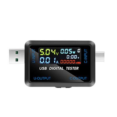 Многофункциональный USB тестер напряжения и тока, цифровой IPS дисплей, тестер емкости, тестер мощности, цифровой вольтметр