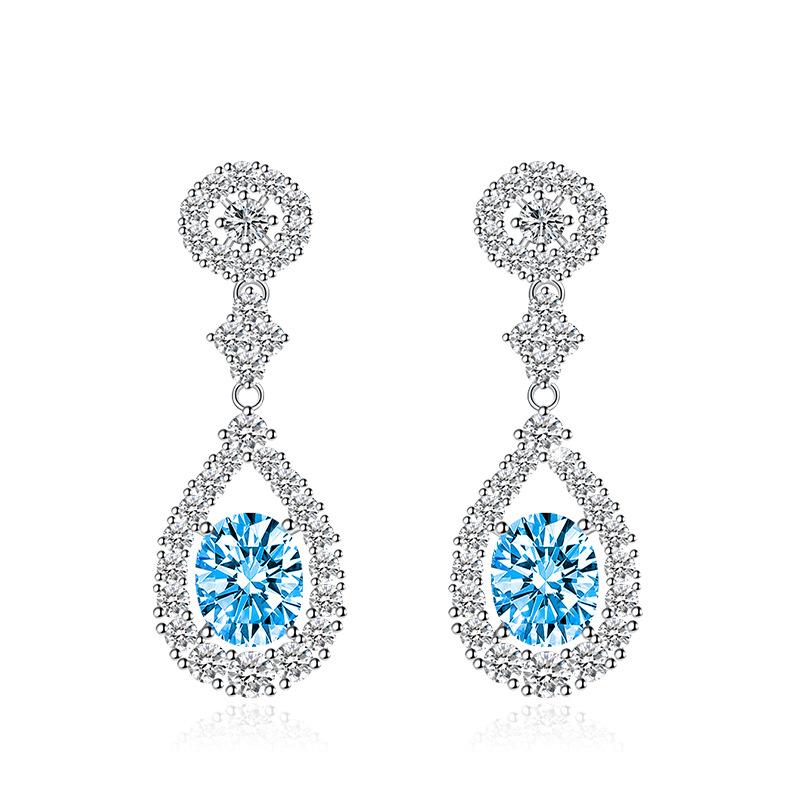 Lindon Copper Alloy Zircon Earrings Drop Earrings For Women Wedding Party Gifts