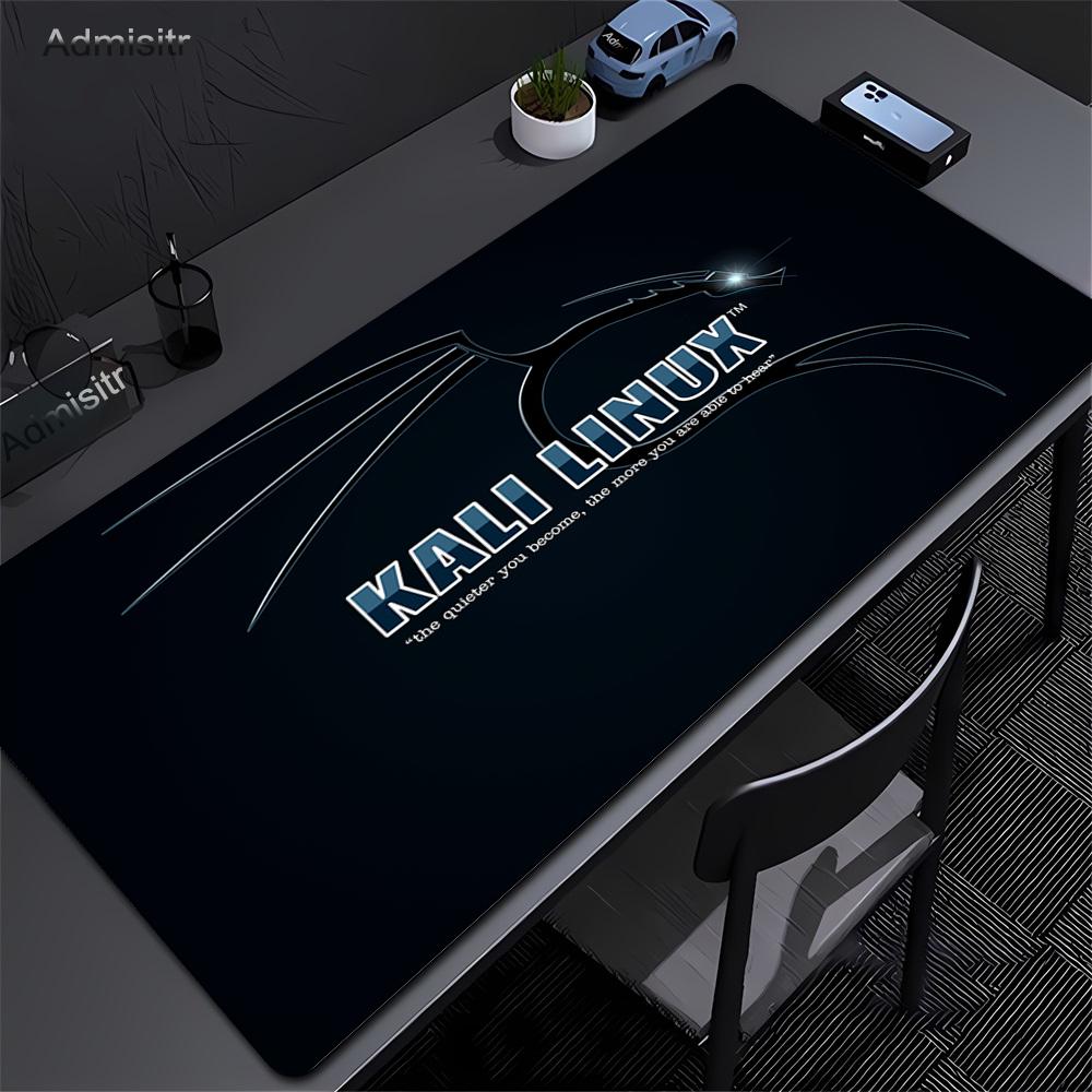 Большой Коврик для Мыши Kali Linux Teclado XL Коврик для Мыши Компьютер Ноутбук Нескользящий Настольный Коврик для Клавиатуры Натуральная Резина Коврик для Мыши С Замком по Краю
