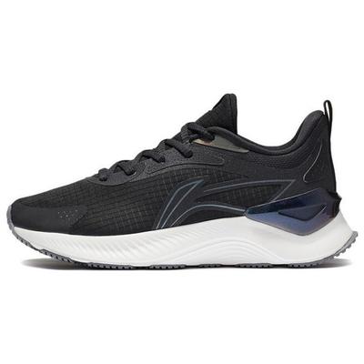 Кроссовки Li Ning Running Series Rebound Shock Absorbing Non-Slip Wear-Stick с низким верхом для женщин, черные, белые ARHS010-5