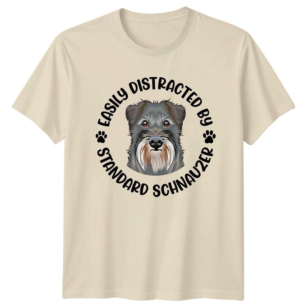 Easily Distracted By Standard Schnauzer TShirt Dog Owner Dog Lover