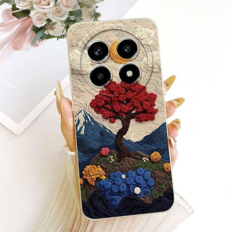Daisy Bow Pattern Butterfly Flower Cherry Back Cover For Realme 13 Pro Pro+  Phone Case Soft Silicone Casing On Realme P1 Speed
