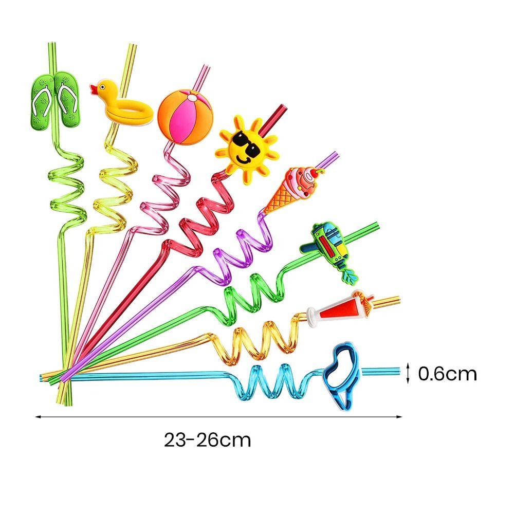 Beverage Colorful Straw Wine Decorative Plastic Drinking Straws Hot Reusable Drinking Straws Kids