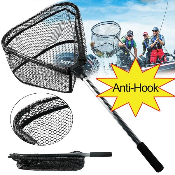 50cm Folding Fishing Brail Net Telescopic Fishing Landing Net Scoop Net Mini Stainless Steel Manual Fishing Brail Net