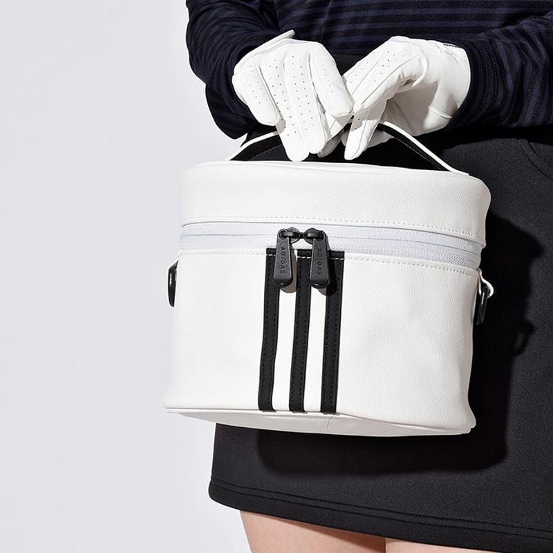 adidas Минималистичная Модная Сумка для Гольфа Круглая Цилиндрическая Сумка-Тоут через Плечо с Регулируемым Съемным Плечевым Ремнем с Тремя Полосками Обычная HG5635