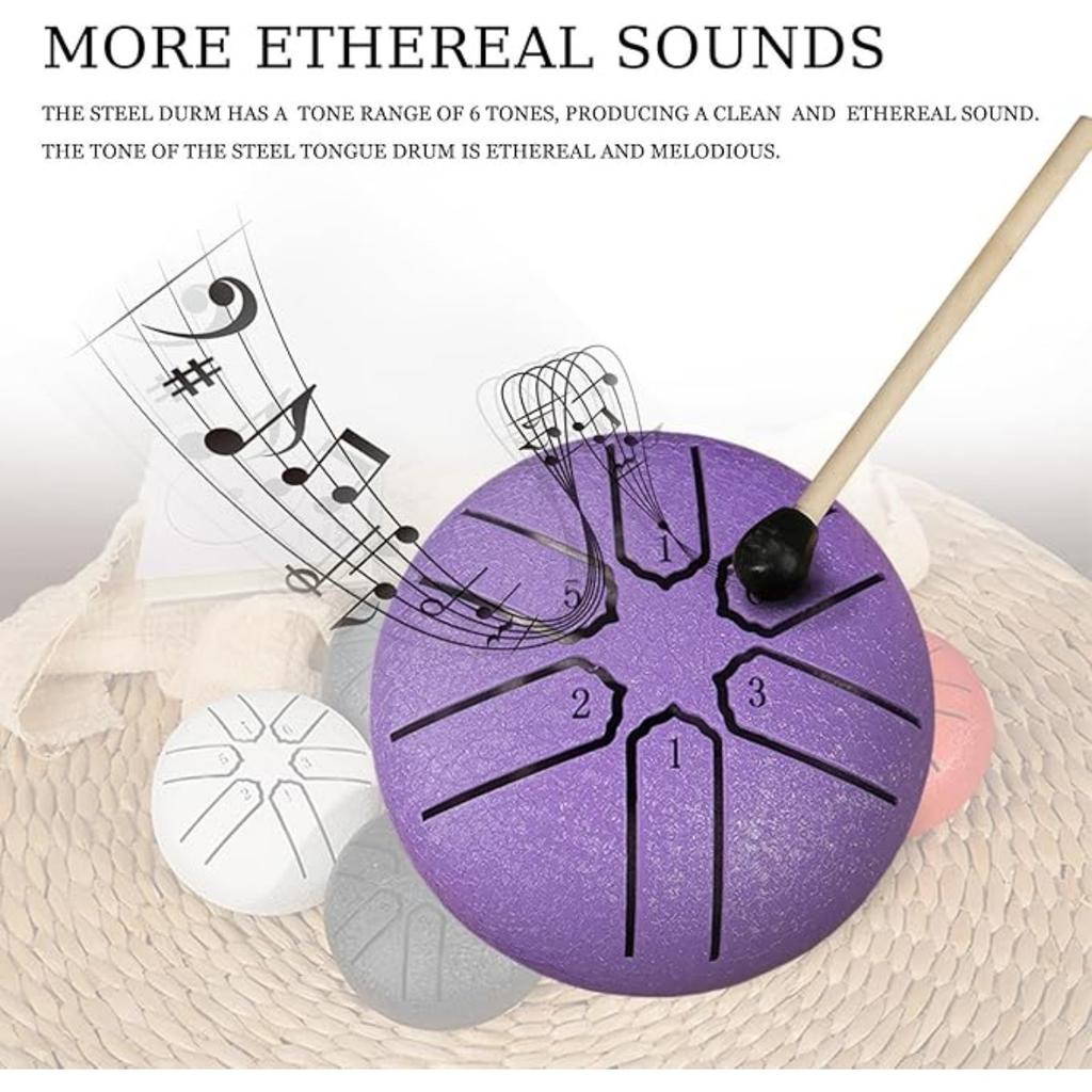 Steel Tongue Drum Rain Chime, Rain Drum for Outside, Rain Drum Instrument for Outside, Steel Tongue Drum Rain Chime Waterproof, Steel Tongue Drum