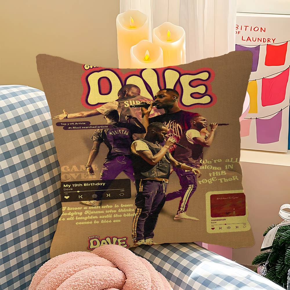 Поп-хип-хоп рэпер Дейв Подушка Аниме-подушка Подушка для изголовья дивана-кровати Чехол для подушки 45x45 см Мода