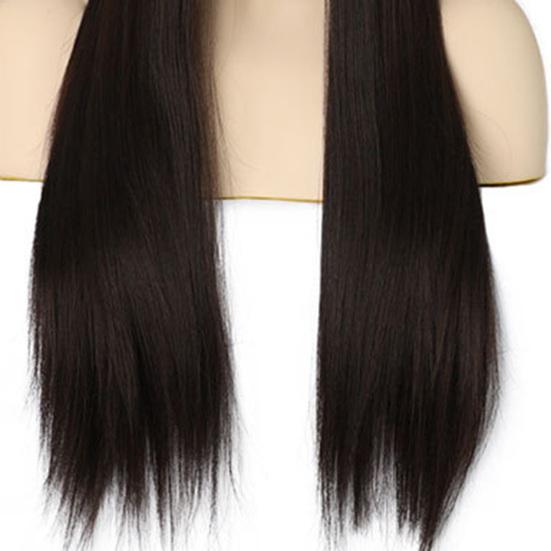 Парик из высокотемпературного шелка, женственный, пушистый, натуральный, мягкий на ощупь, косметический инструмент для укладки волос, женский, черный, длинный, прямой, для леди