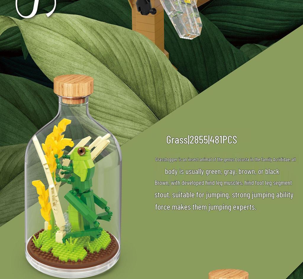 Набор конструктора Zhiying: Фигурки Панды, Насекомых, Птиц, Морских существ, Осьминога и Орла.