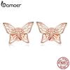 BAMOER 100% 925 Sterling Silver Earring New Butterfly Earring For Women Sterling Silver Jewelry
