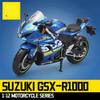 Модель мотоцикла SUZUKI GSX1000 в масштабе 1/12, отлитая под давлением — реалистичный дизайн, идеально подходит для любителей мотоциклов, прекрасный подарок для всех возрастов