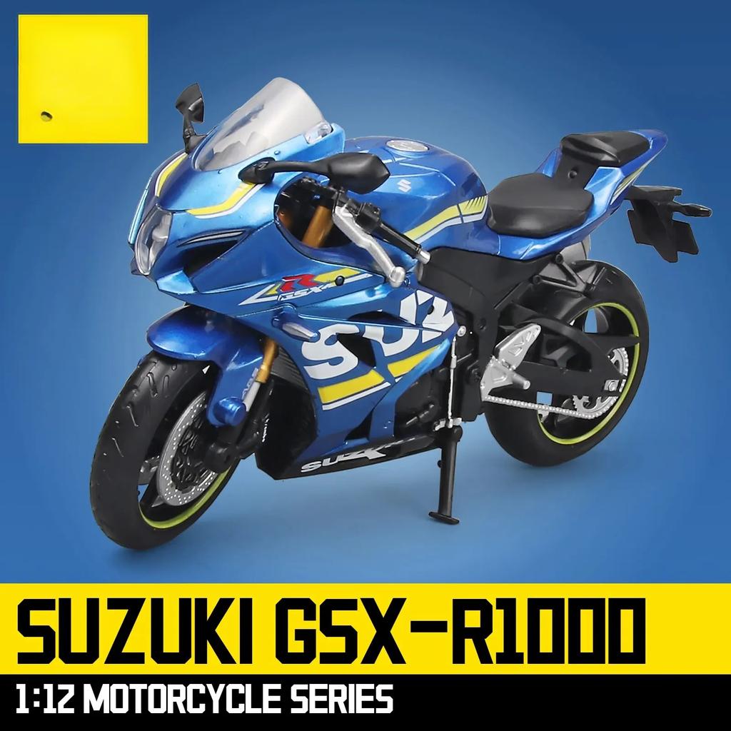 Модель мотоцикла SUZUKI GSX1000 в масштабе 1/12, отлитая под давлением — реалистичный дизайн, идеально подходит для любителей мотоциклов, прекрасный подарок для всех возрастов