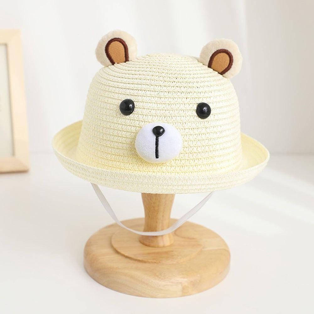 UV Protection Kids Bucket Hat Breathable Straw Hat Outdoor Sun Cap  Children Boys Girls