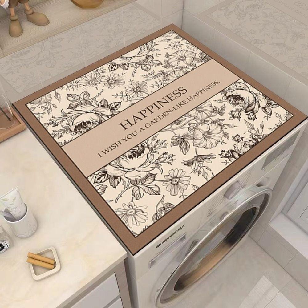 Absorbent Fridge Top Mat Printed Table Pad Microwave Oven Protecor Floor Mat Home