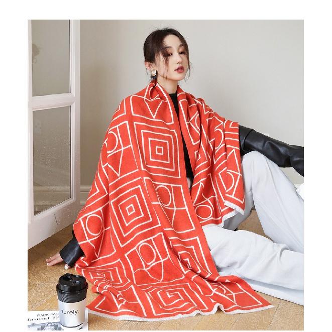 New Versatile Imitation Cashmere Warm Scarf Thickened Shawl