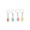 Acrylic Pendant Fruit Ice Cream Keychain Milk Tea Flower Slice Keyring   Car Keychain