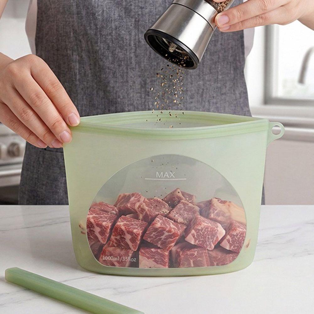 Moisture-proof Refrigerator Food Storage Bag Silicone Fruit Freezer Seal Bag  for Kitchen
