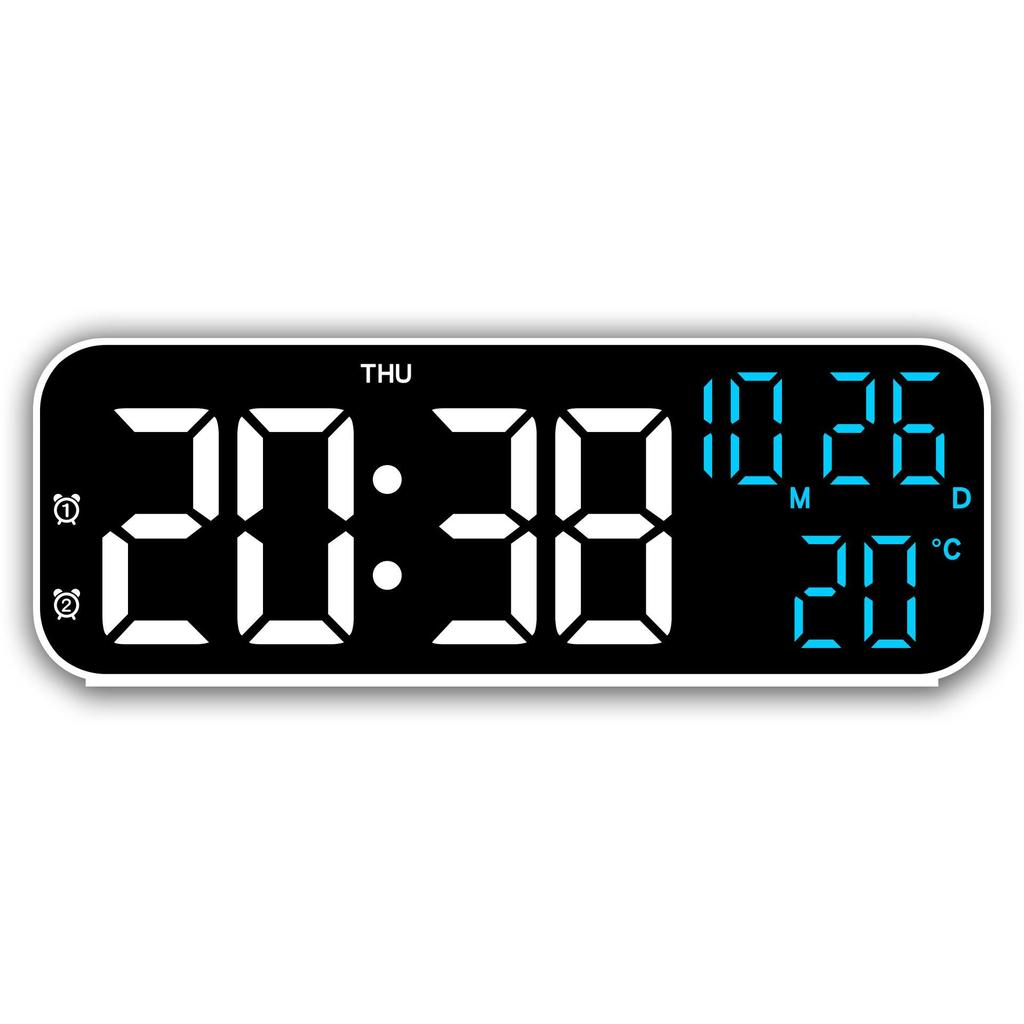 9-inch Multifunctional LED Clock with Multiple Alarms - Model 2802