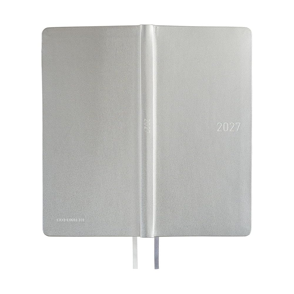 Hobonichi Techo 2027 Weeks Fine Classic Noble Silver, начало в январе, Еженедельник, Еженедельный